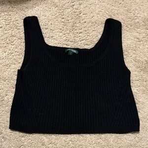 Wild Fable Black Ribbed Crop Top